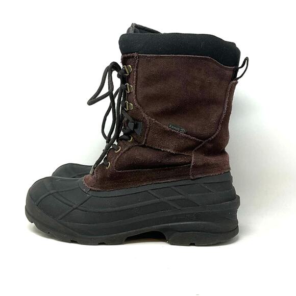 Kamik Nationplus Men’s Size 9 Waterproof Insulated Snow Rain Boots Brown - Picture 2 of 10